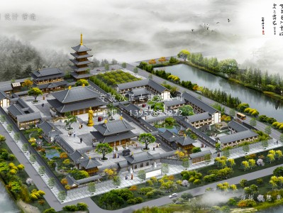 金湾寺庙建筑总体规划方案
